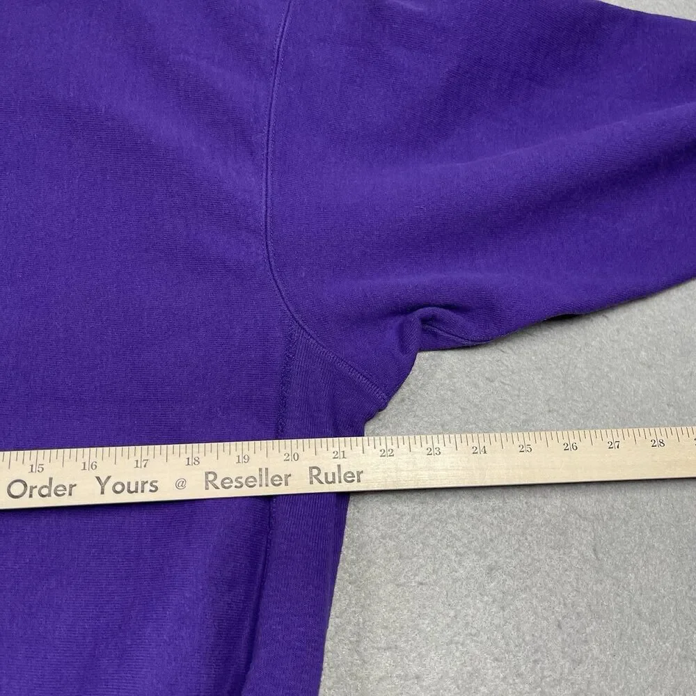VTG Champion Reverse Wave Sweatshirt Womens XL Purple Crewneck 90s Made in USA - Picture 8 of 9